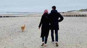 Wellnessurlaub mit Hund an der Nordsee Strandspaziergang mit Hund an der Nordsee