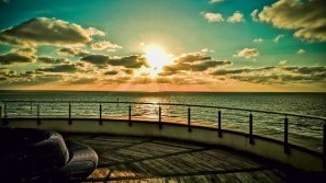 Strandhotel Georgshöhe - Norderney - Nordsee - Dachterrasse Sonnenuntergang Dachterrasse Sonnenuntergang - Strandhotel Georgshöhe - Norderney - Nordsee