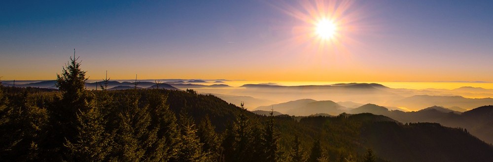 Wellness in Baden-Wuerttemberg | Nationalpark-Hotel Schliffkopf Sunrise at Schliffkopf in Baden Wuerttemberg | Nationalpark-Hotel Schliffkopf