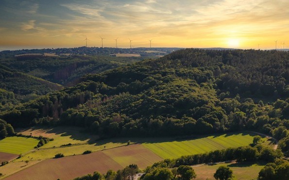 Wellness in NRW View of the field landscape in NRW
