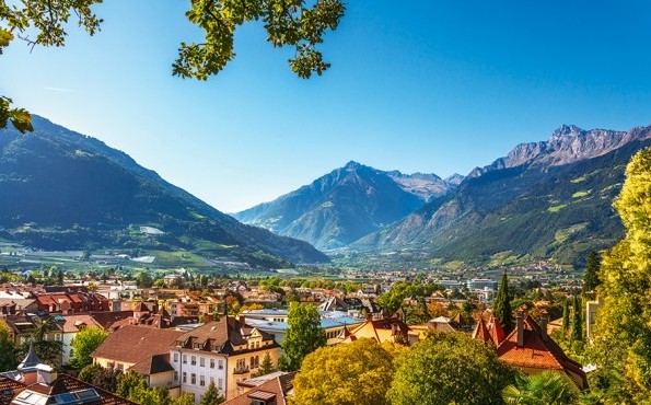 Wellness in South Tyrol | Italy Meran view from Tappeiner promenade | South Tyrol